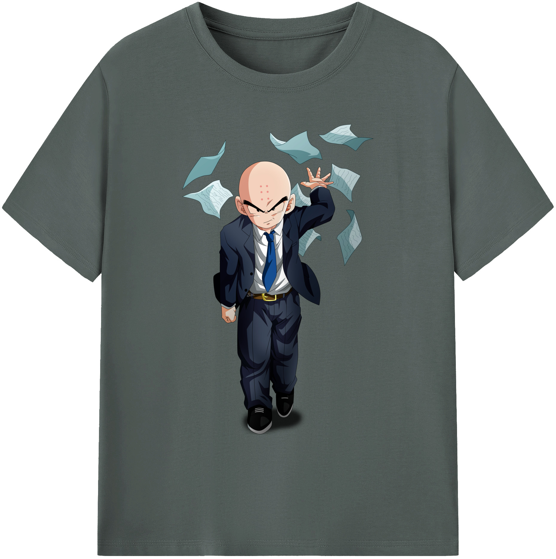 （画像用） ドラゴンボール クリリン DRAGON BALL krillin 綿100％ メンズ半袖Tシャツ｜肌触りやわらか＆通気性